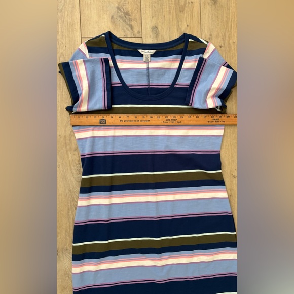 Tommy Bahama Shoreside Stripe T-shirt Dress NWOT Size L - Picture 7 of 9